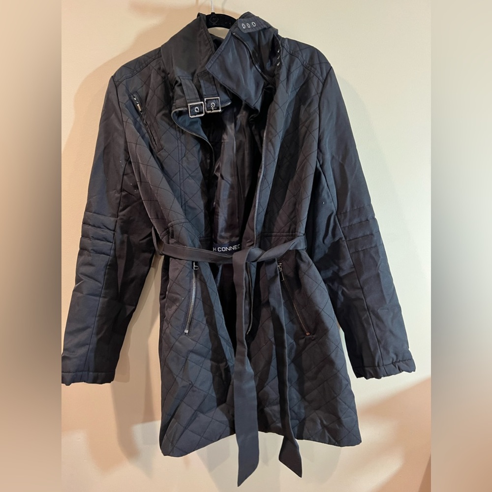French Connection Coat, black size large